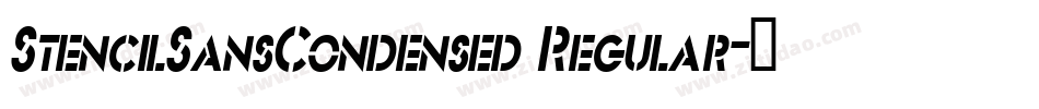 StencilSansCondensed Regular字体转换